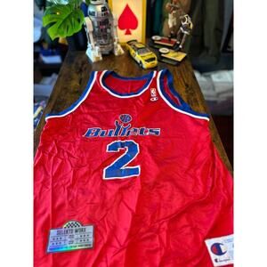 Champion NBA Basketball Jersey Men's 48 Red Washington Wizards Chris Webber #2